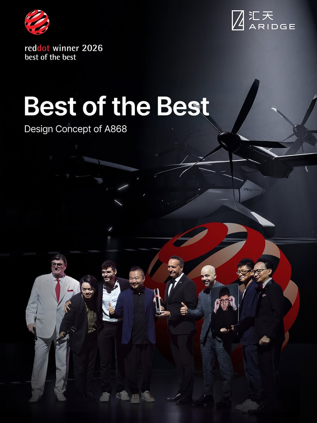 ARIDGE wins Red Dot: Best of the Best 2026 for the A868