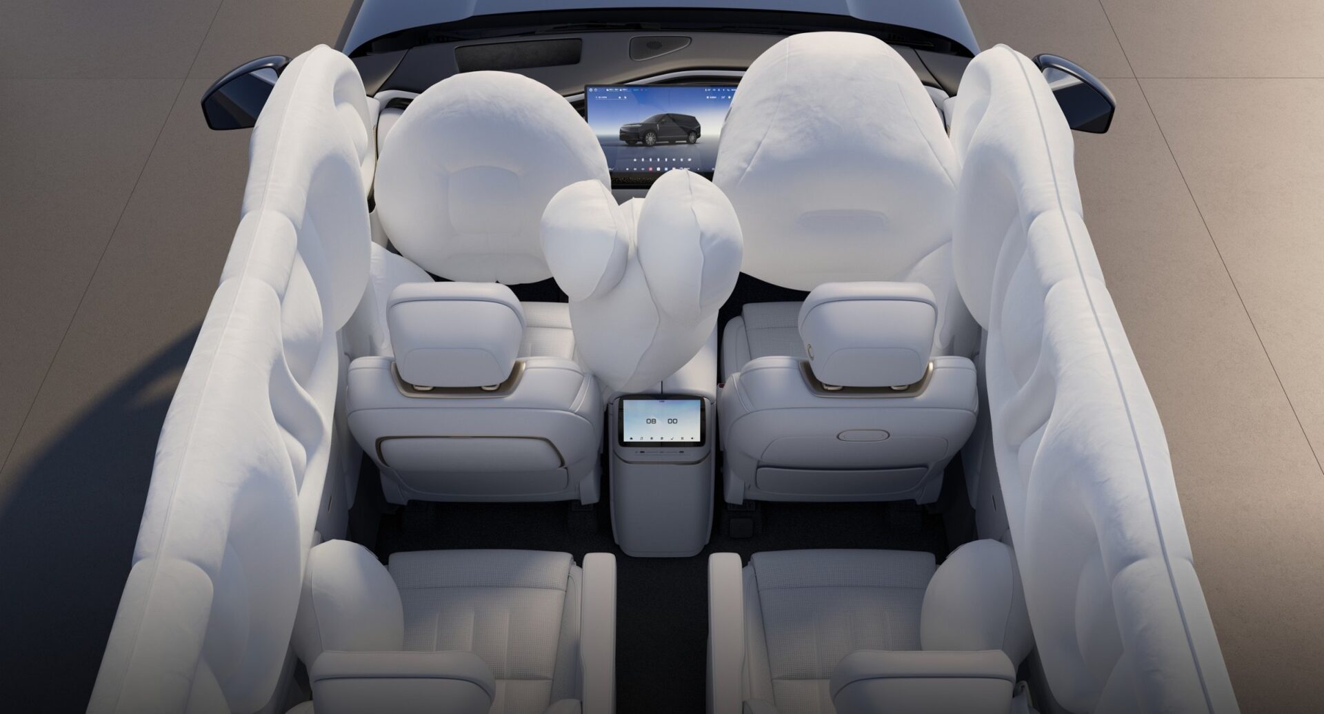 XPENG GX cabin with 11 airbags