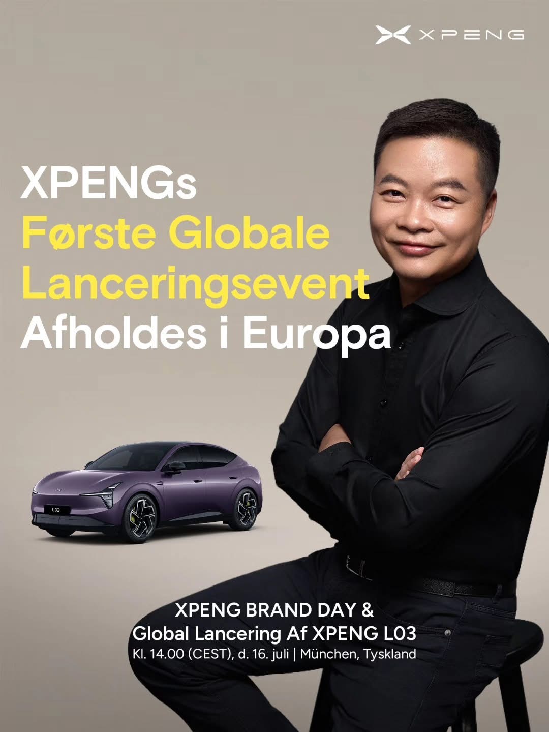 He Xiaopeng på XPENG Brand Day i München