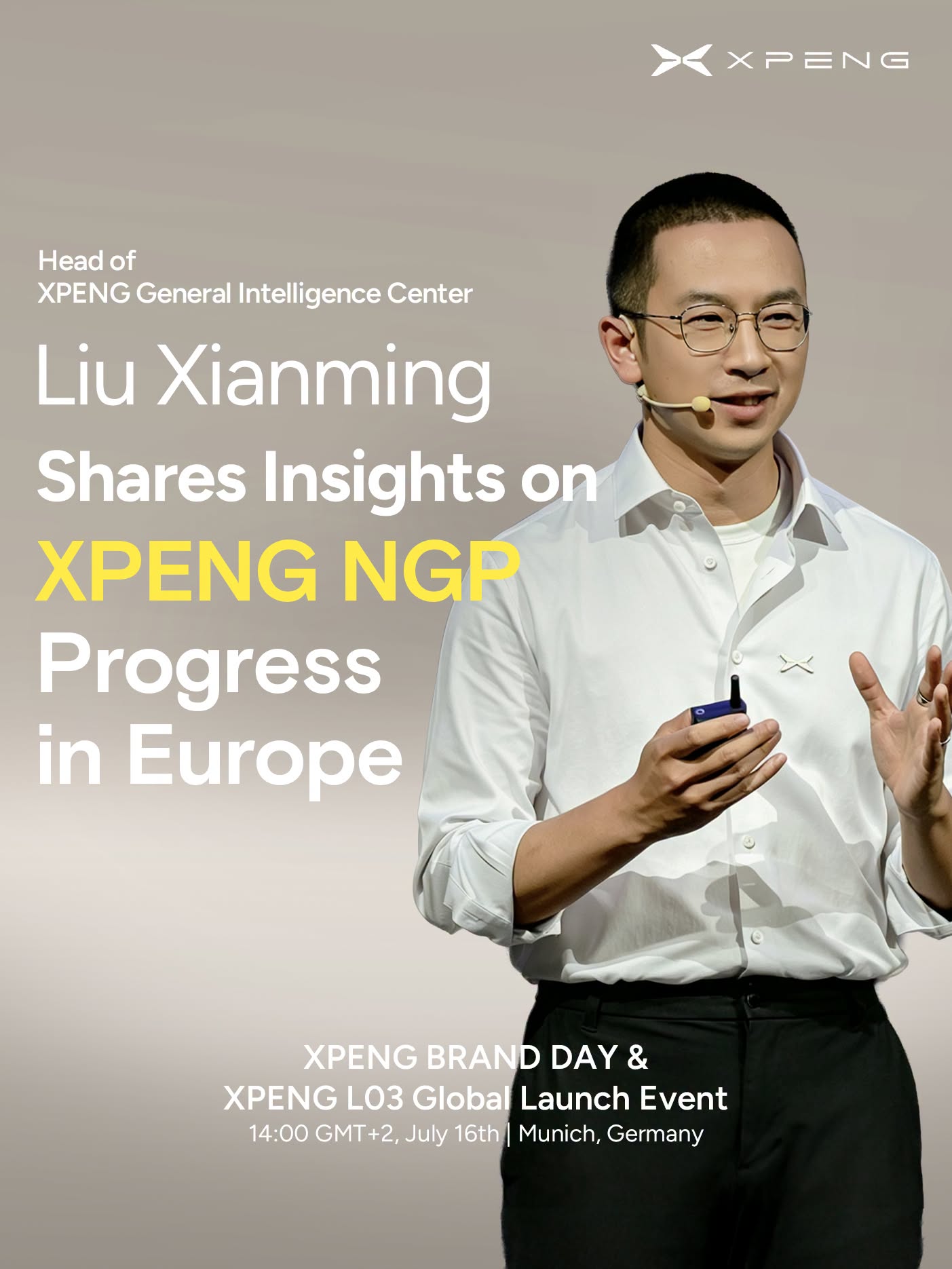 Liu Xianming, Head of XPENG General Intelligence Center, on XPENG NGP progress in Europe
