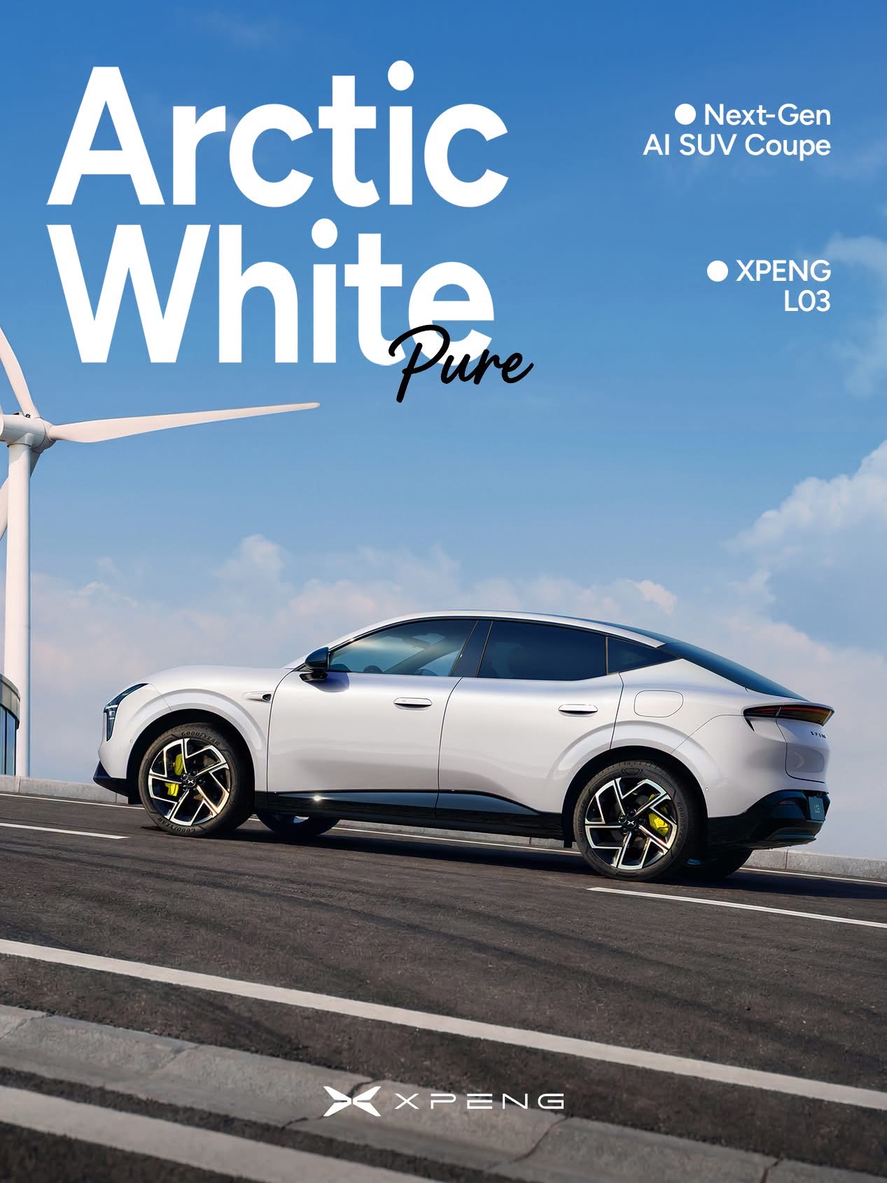 XPENG L03 in Arctic White