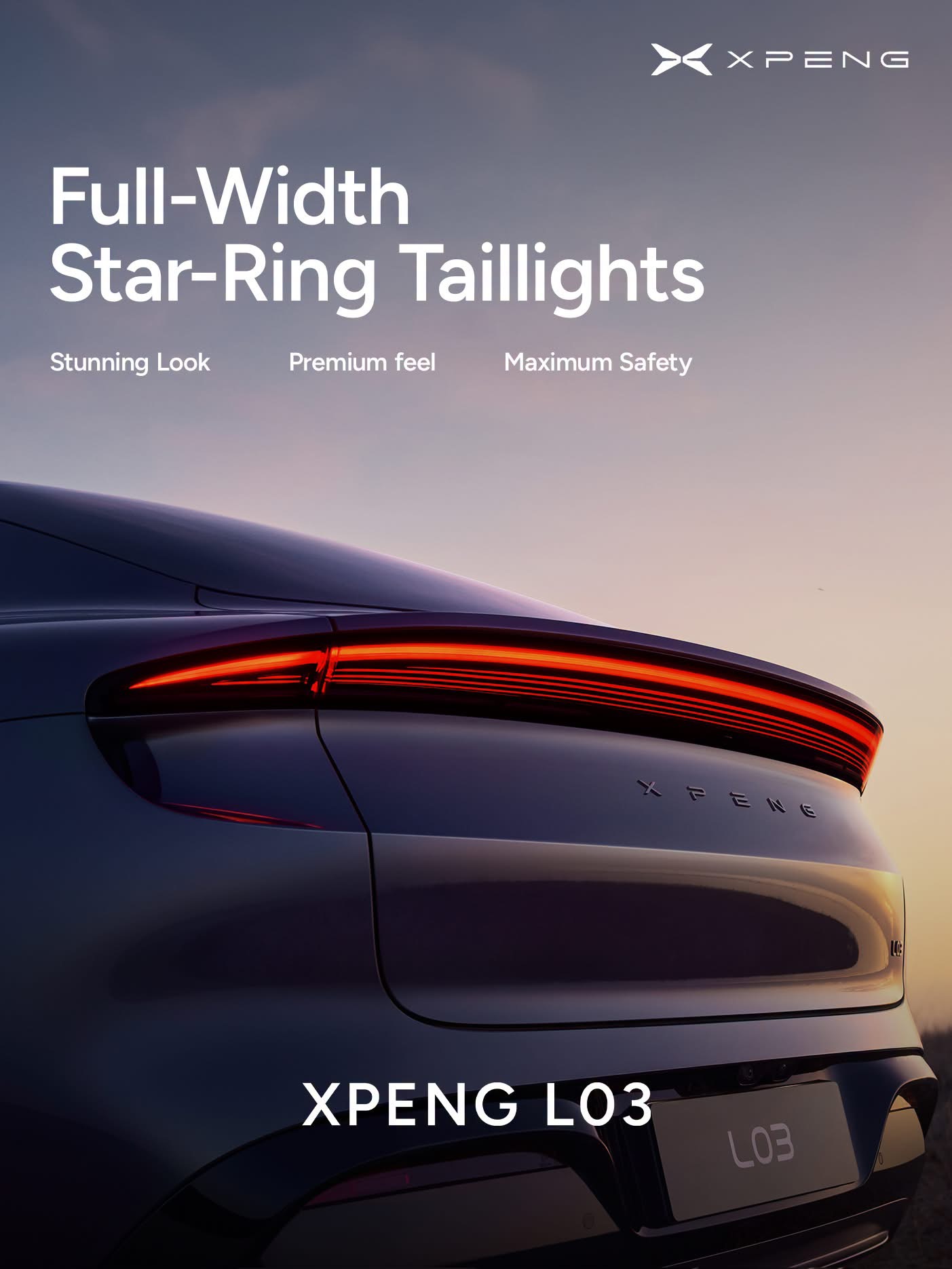 XPENG L03 Star-Ring full-width taillight