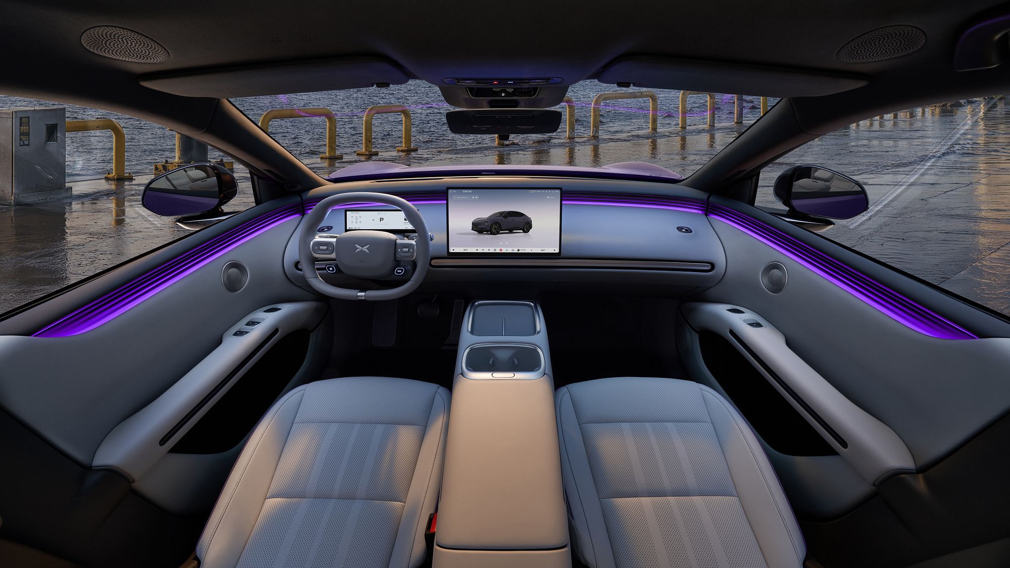 XPENG L03 ambient lighting, left-hand-drive interior
