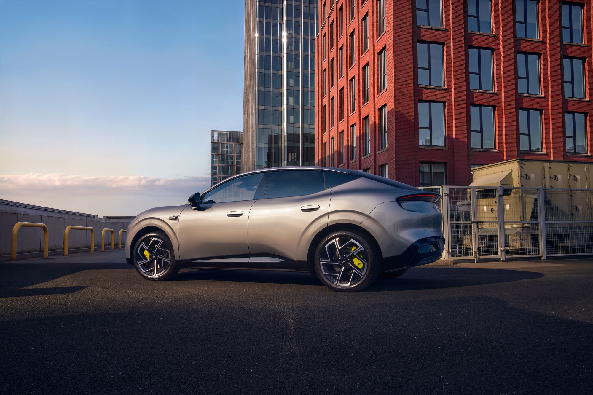 XPENG L03 in Silver Frost in the city