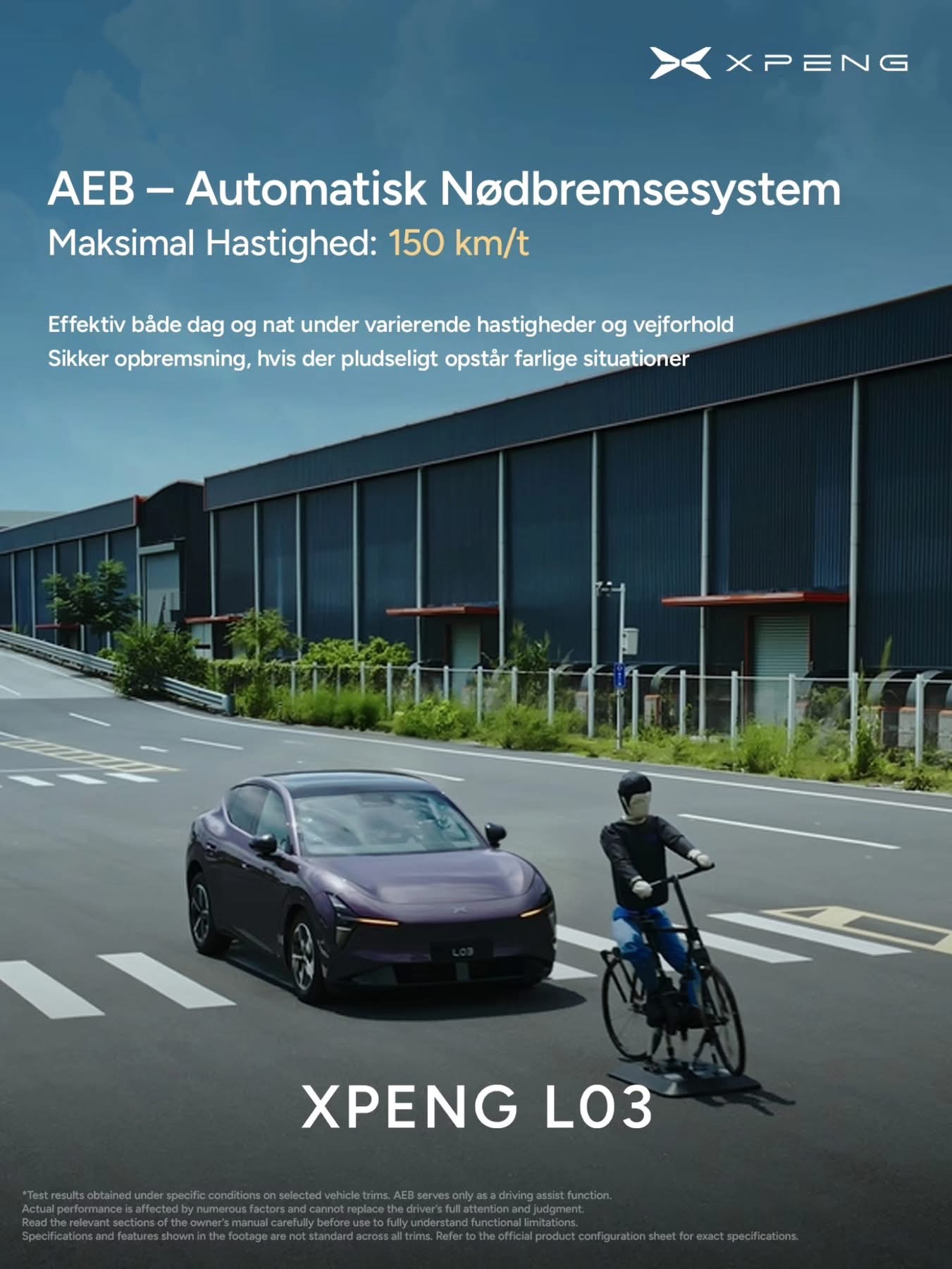 XPENG L03 AEB op til 150 km/t