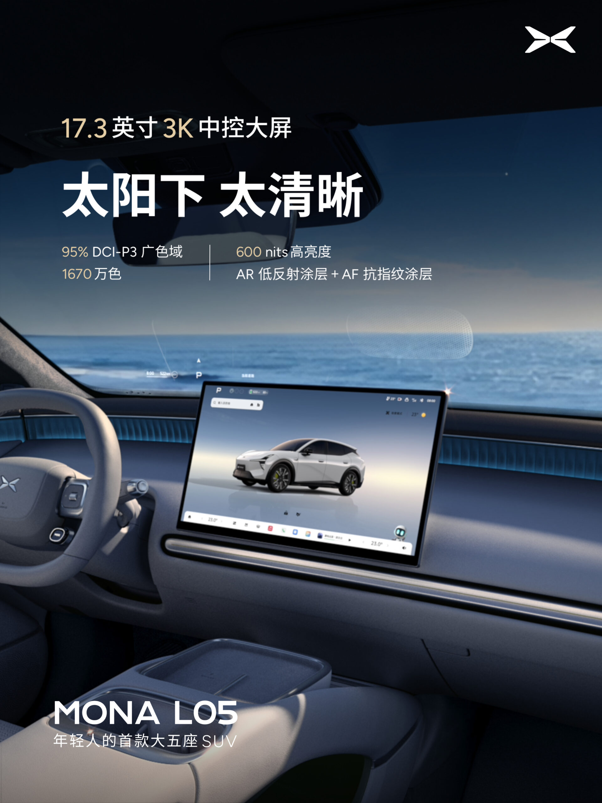 17.3-inch 3K centre display