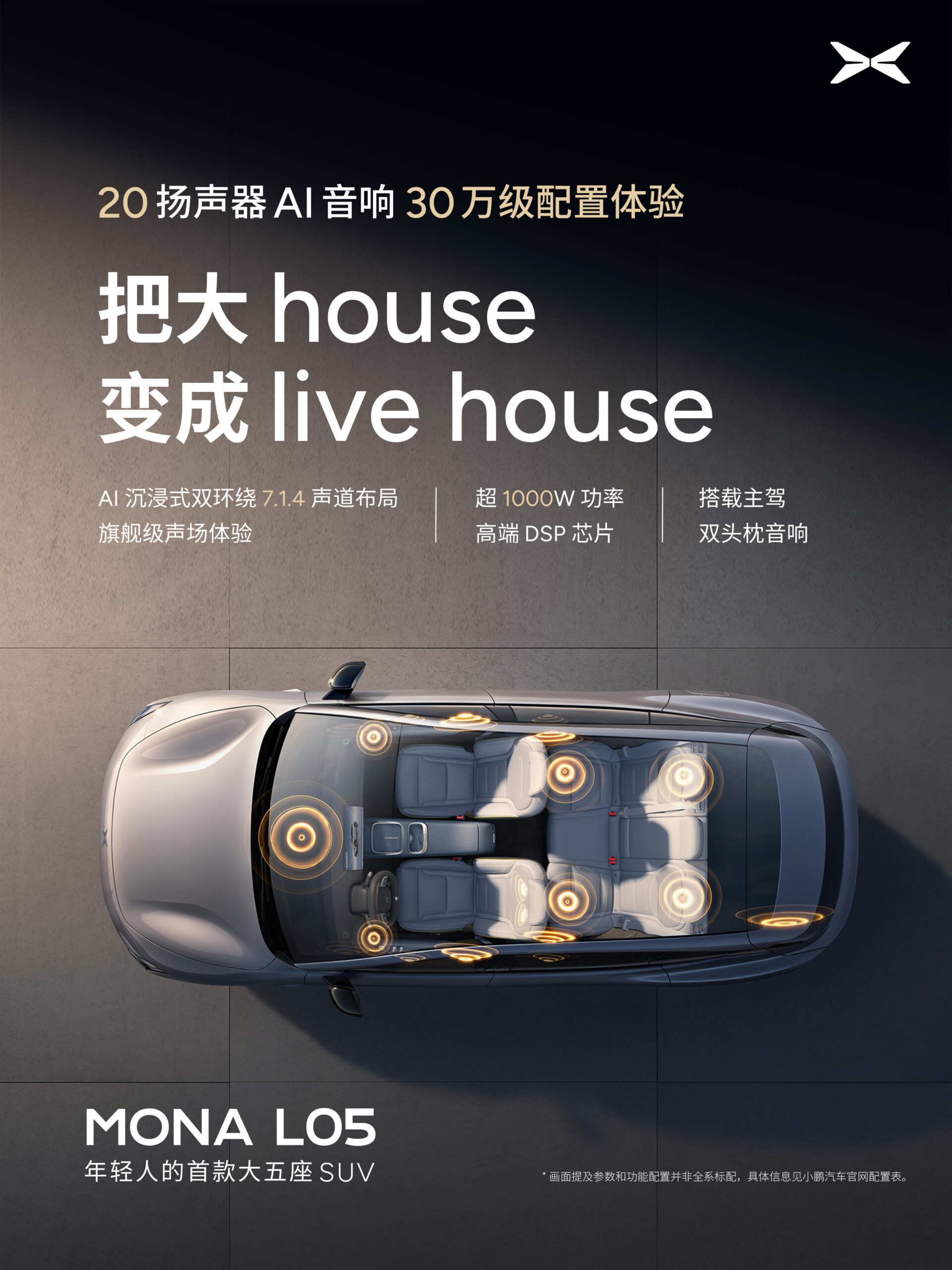 20-speaker audio with 7.1.4 channels