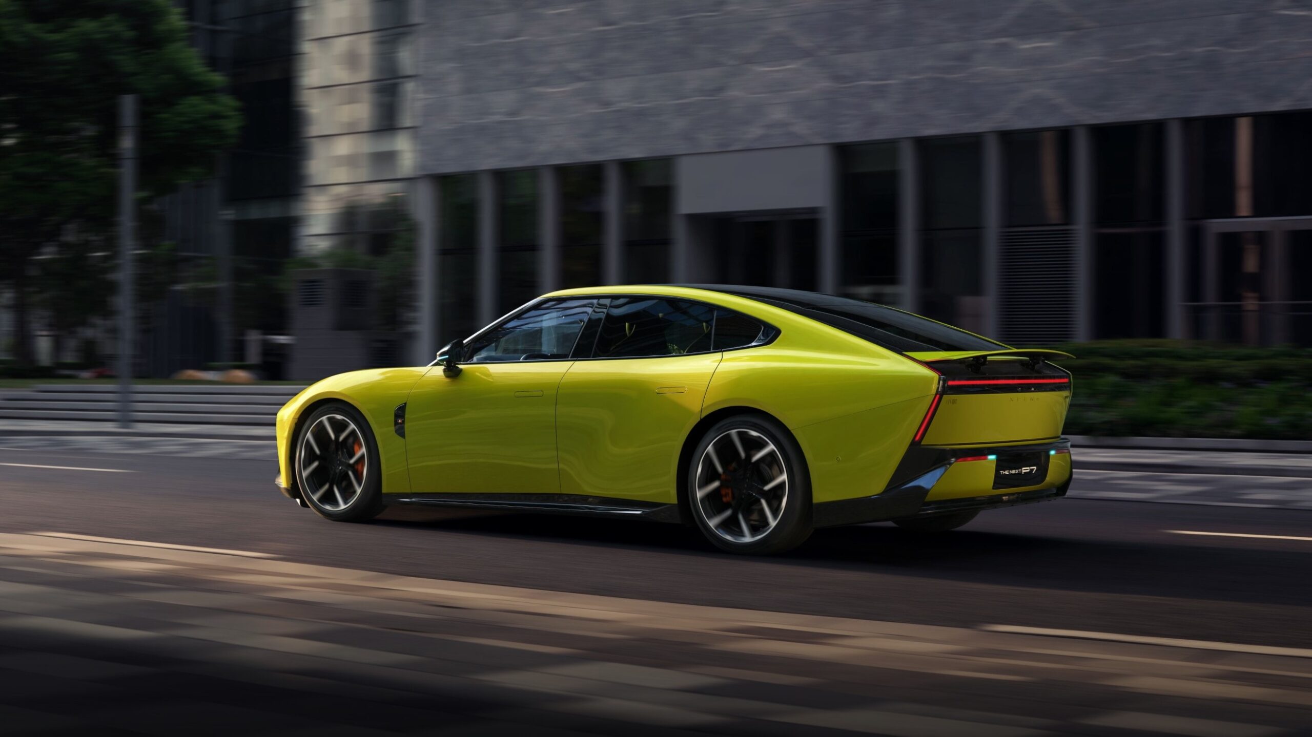 XPENG New P7 second-generation VLA model visualised around the car