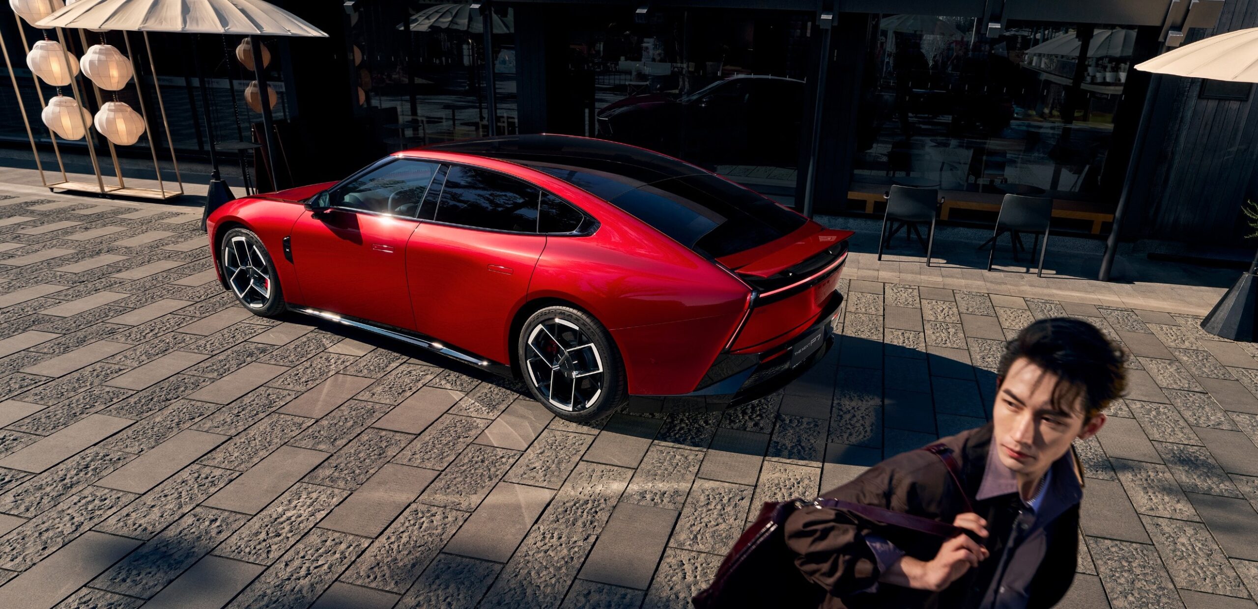 XPENG New P7 in Star Blaze Red (星曜红)