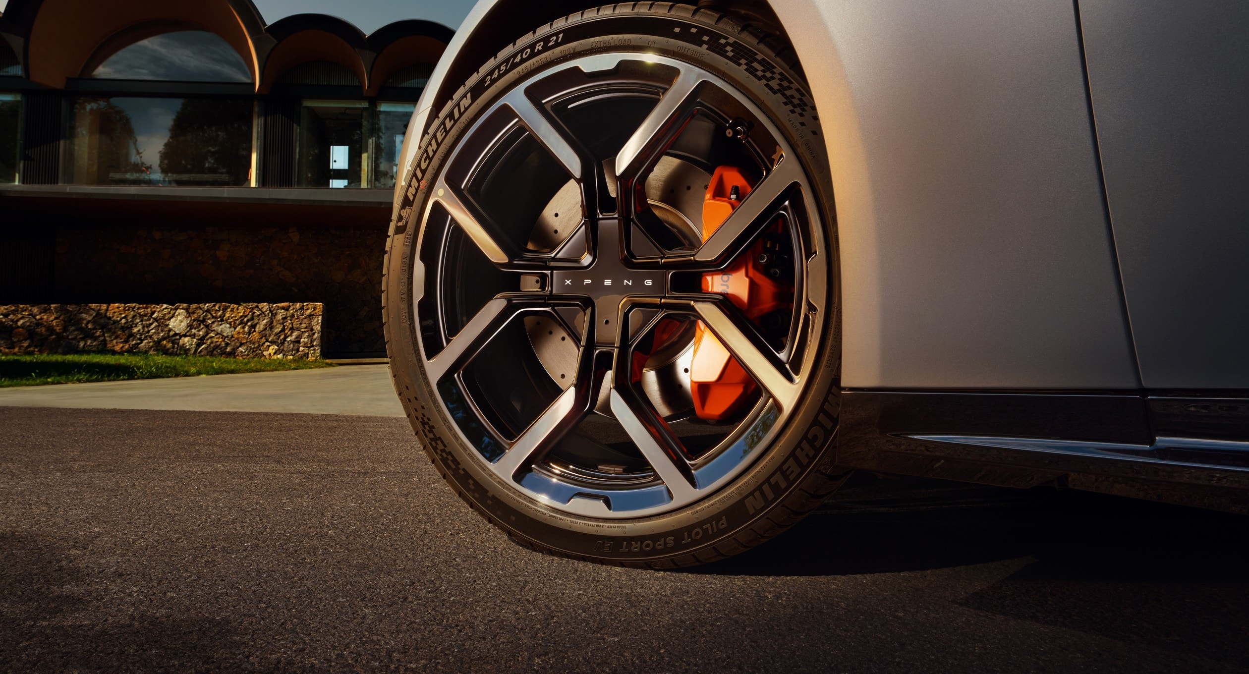 XPENG New P7 21-inch matte grey forged wheel
