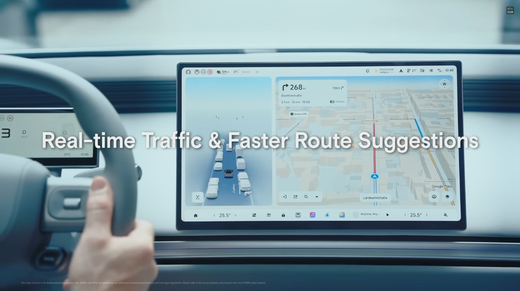 XPENG Google Maps real-time traffic and faster route suggestions