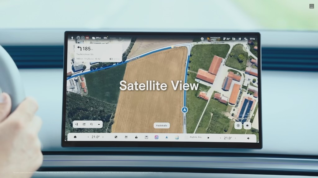 XPENG navigation Satellite View powered by Google Maps