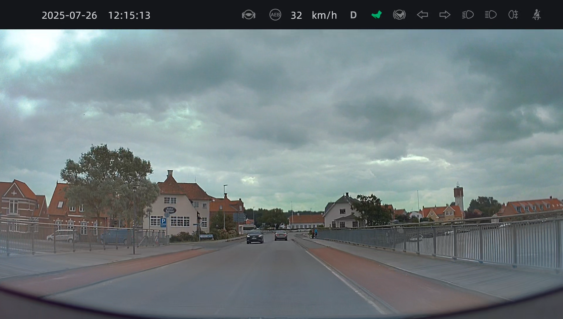 XPENG dashcam overview on infotainment screen